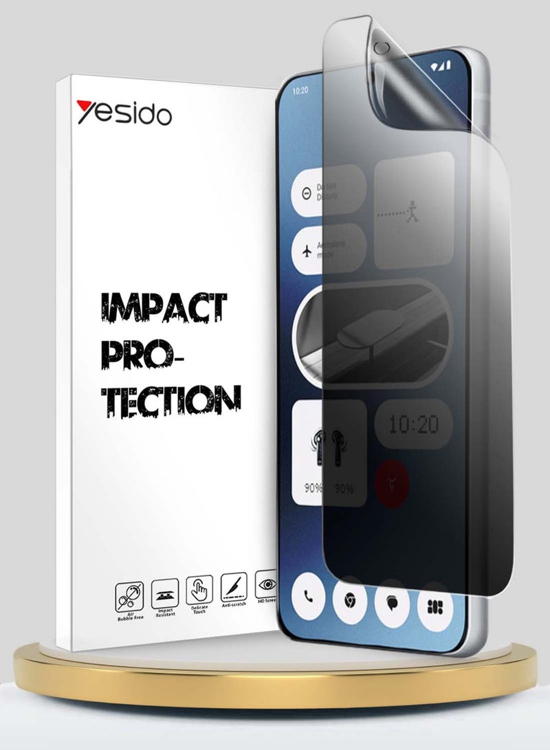 Yesido Nothing Phone (2a) Plus 5G 2024 / Nothing Phone (2a) 5G 2024 Yesido Premium Hydrogel Anti Spy / Anti Privacy Film Thin and Flexible Screen Protector (MSHFMP) - Clear - Image 1