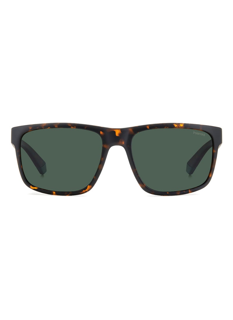 Polaroid Men's Polarized Rectangular Shape  Sunglasses PLD 2157/S GREEN 43 - Lens Size: 43 Mm - Mt Bw Hvn  - Image 3