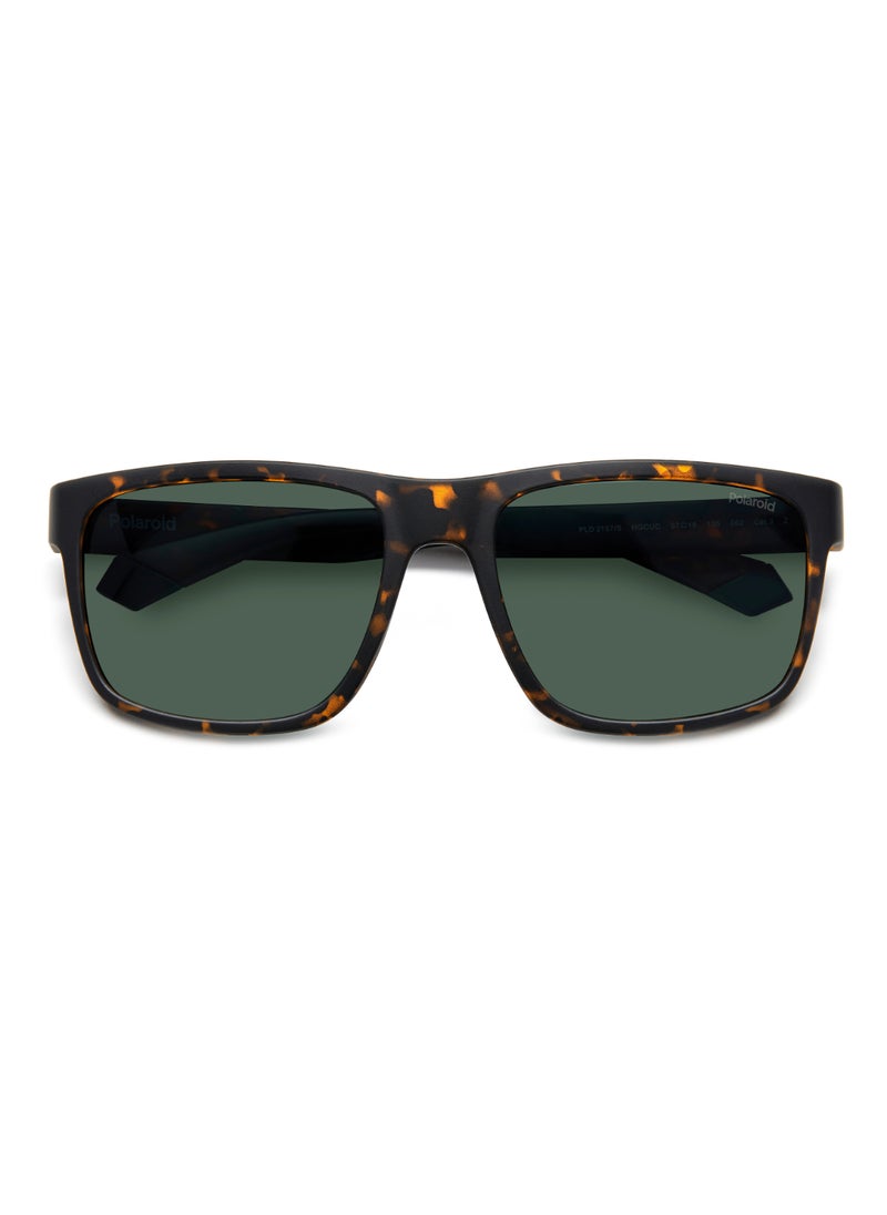 Polaroid Men's Polarized Rectangular Shape  Sunglasses PLD 2157/S GREEN 43 - Lens Size: 43 Mm - Mt Bw Hvn  - Image 4