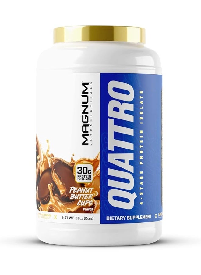 Magnum QUATTRO Magnum Nutraceuticals -, Peanut Butter Cups, 2LB - May Support Muscle Growth & Recovery - Image 1