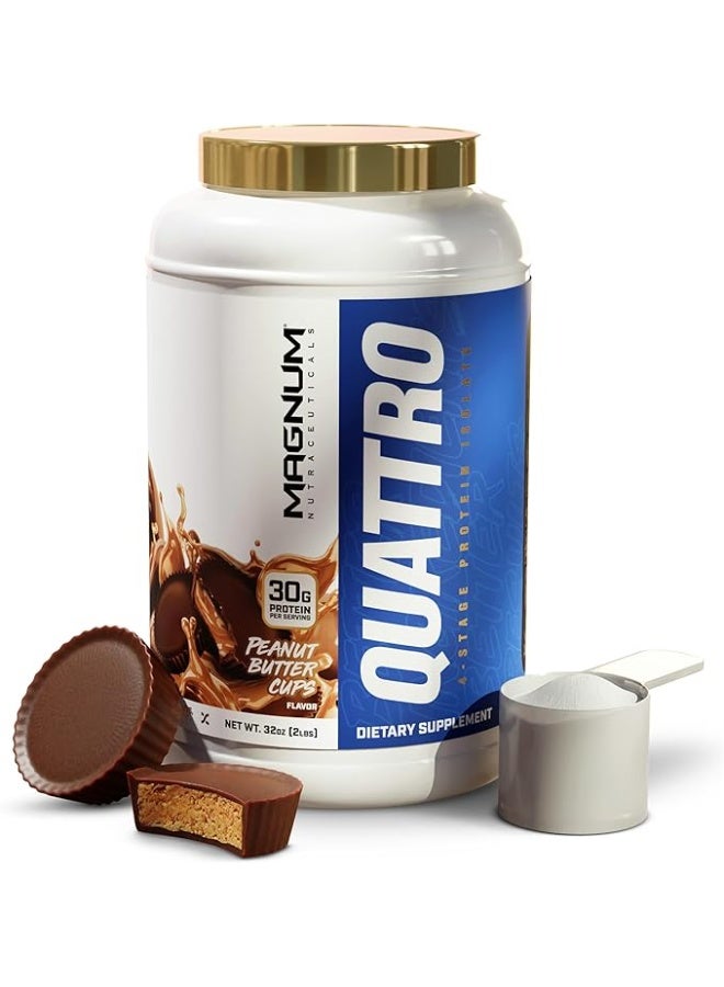 Magnum QUATTRO Magnum Nutraceuticals -, Peanut Butter Cups, 2LB - May Support Muscle Growth & Recovery - Image 2