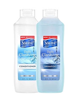 Suave Essentials Daily Clarifying Shampoo and Conditioner Set 30 Oz. Each 