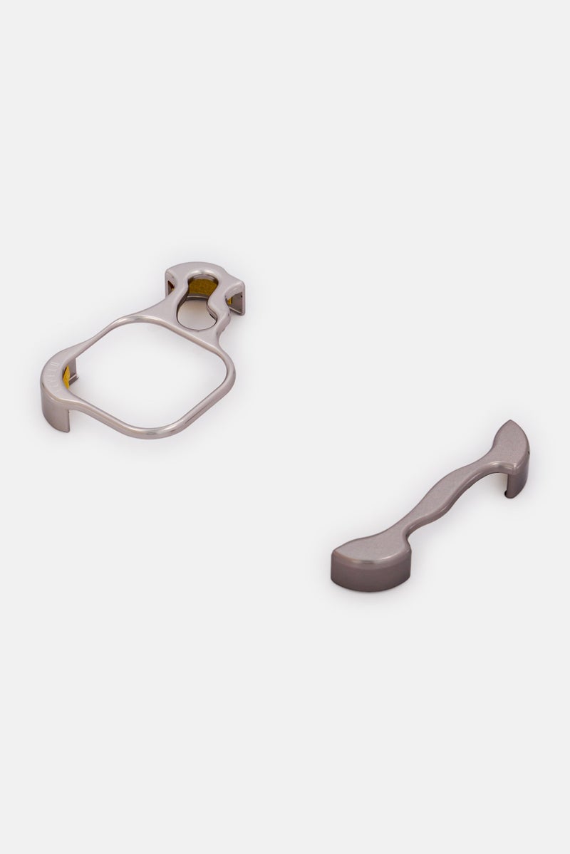 LEVELO iPhone 16 Pro Metallo Pro Aluminum Bumper Case, Silver - Image 3