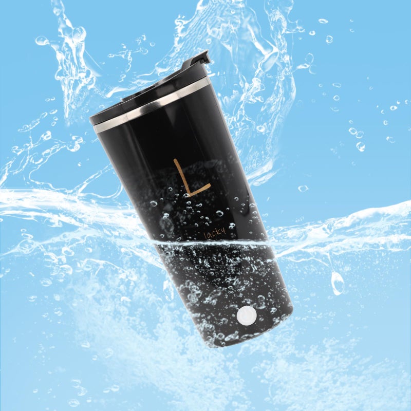 daasigwaa Rechargeable Self Stirring Mug - Magnetic Electric Auto Mixing Stainless Steel Cup for Office/Kitchen/Travel/Home Coffee/Tea/Hot Chocolate/Milk-400 ml/13.5 oz(Black) - Image 5
