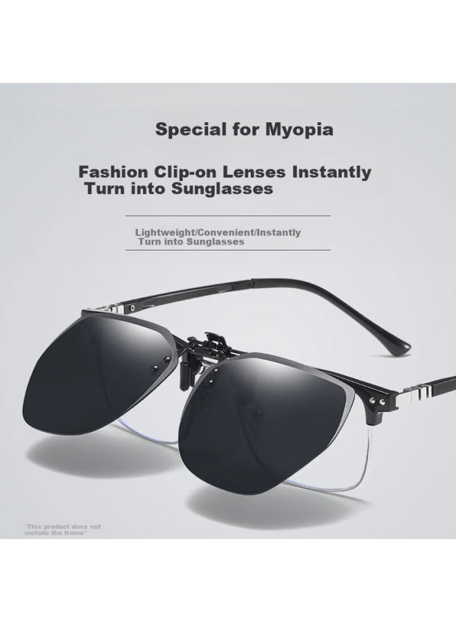 Fesete Sungl Clip, Sungl Clip For Myopia Gl, Polarized Sungl Clip For Driving, Uv Protection, Qixi Festival