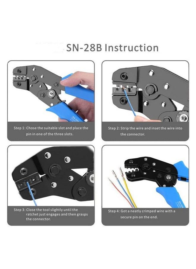 Fraternize - 60 Sets Jst Servo Connector Kits Plug Male Female Crimp Pin Cable With Sn 28B Dupont Crimping Tool 0.1 1.0Mm ²(Awg28 18) Compatible Jst Syp Servo Wire Cable For Rc Car Hitec Spektrum Model Airplanes - Image 1