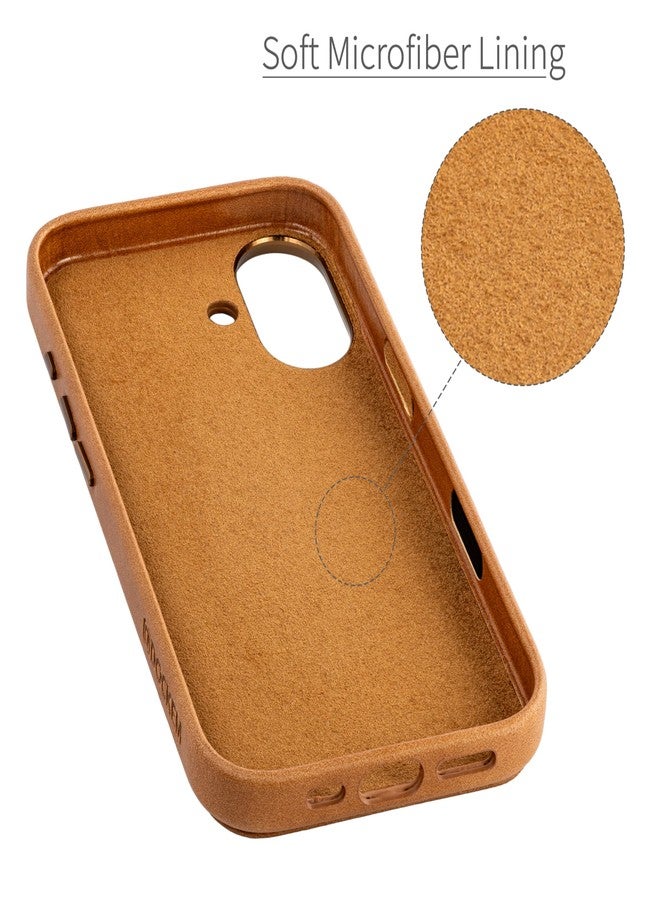 Dockem iPhone 17 Genuine Leather Card Case with Photo Control Button and Wallet Stitched with 2 Credit Card Pockets (Light Brown, M2GL) - Image 4