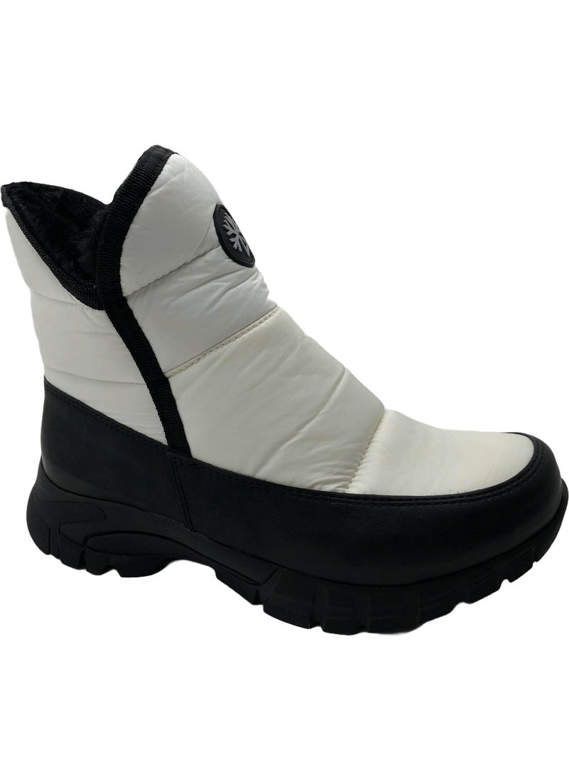 Çiğdem Kundura Çiğdem Snow Boots Snow 1c Unisex - White-Short Zippered-Crest - 37 - Image 1