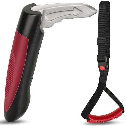 Milifox 2 Pcs Car Support Handle Assist : Adjustable Standing Safety Handle,Portable Multifunction Vehicle Support Handle for Elderly,Handicapped,Door Latch Car Handle Getting in and Out of Car,Red - Image 1