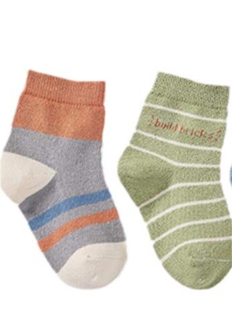 5 pairs of children's socks combed cotton breathable children's socks - Image 3