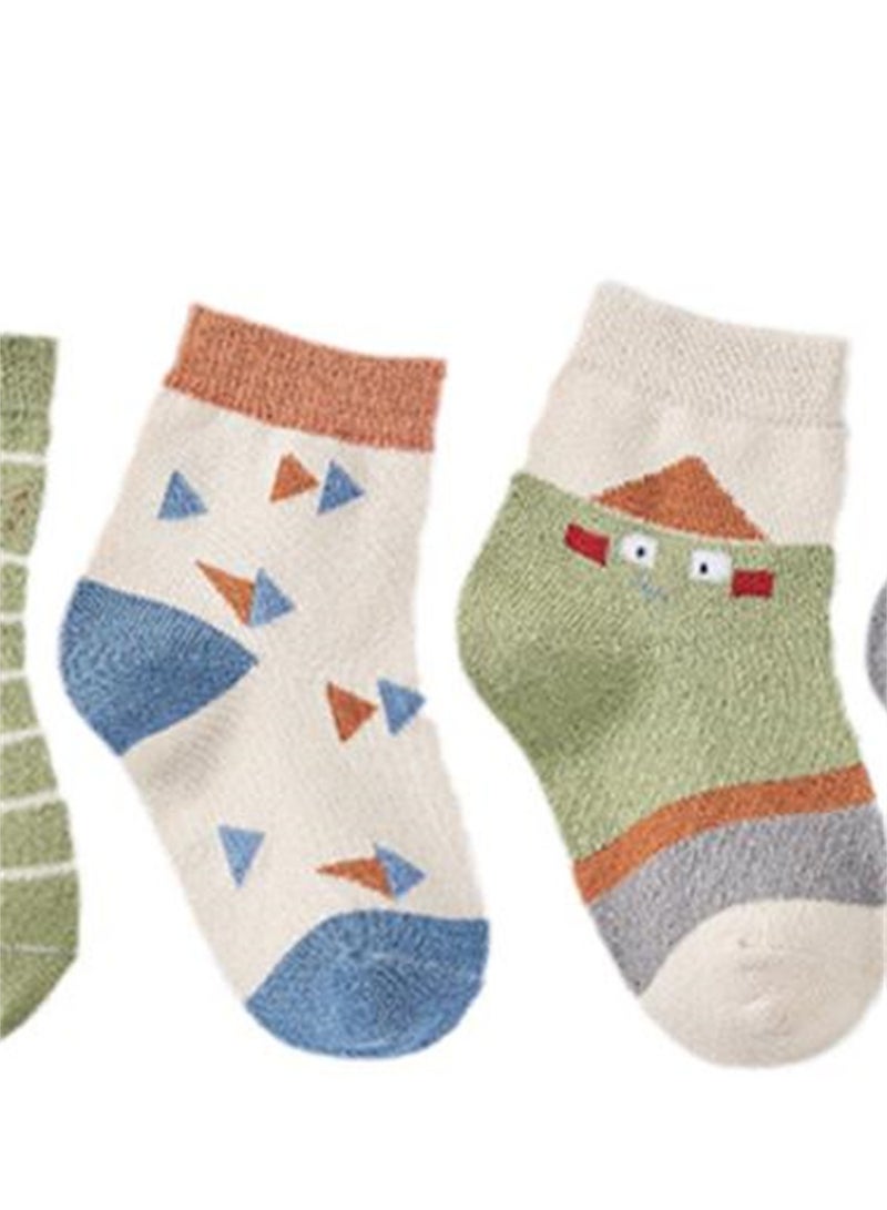 5 pairs of children's socks combed cotton breathable children's socks - Image 4