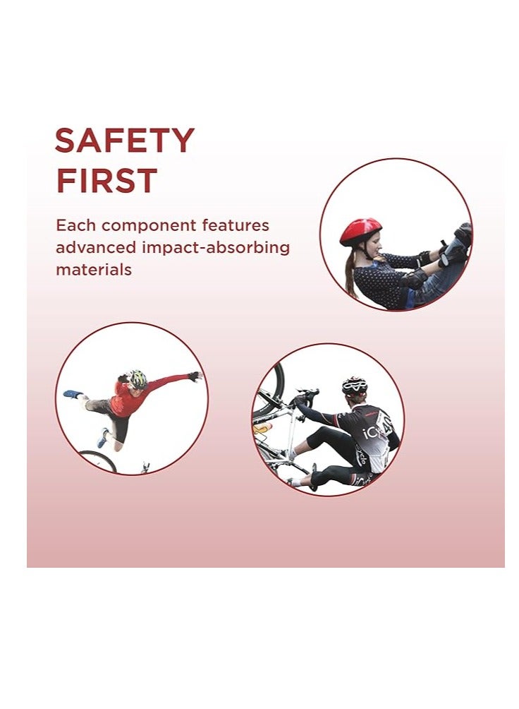 ENDLESS  EL1028 Protective Guard Kit for Skating, Cycling and Skateboarding with Knee, Elbow and Wrist Protector |Material : ABS, Nylon | With Adjustable Straps to Fit Perfectly for Adults - Image 3