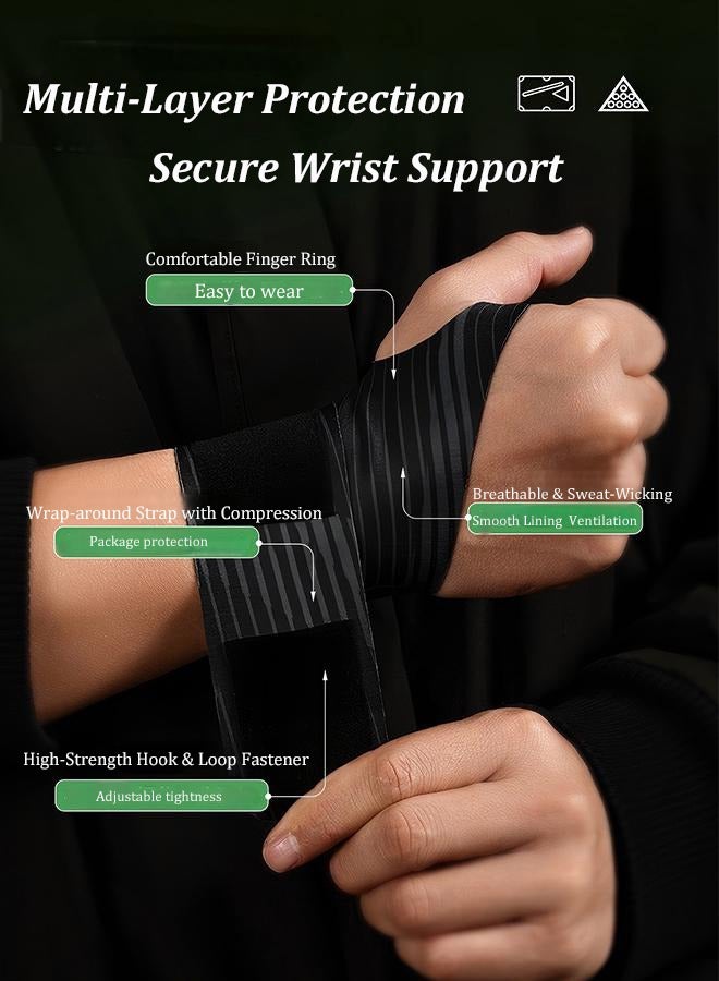 REXCHI Outdoor Sports Wrist Guard Durable Breathable Wrist Guard Billiard Support Wrap-Around Wrist Guard Billiards Badminton Tennis Training Sports Wrist Guard Protective Gear Black Right Hand - Image 4