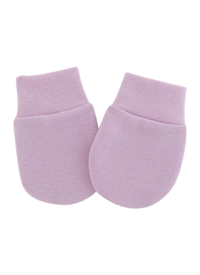 Bambimici Bambimici -  Set of  2 TinyTwist Baby Turban and Mittens - Purple  - Image 1
