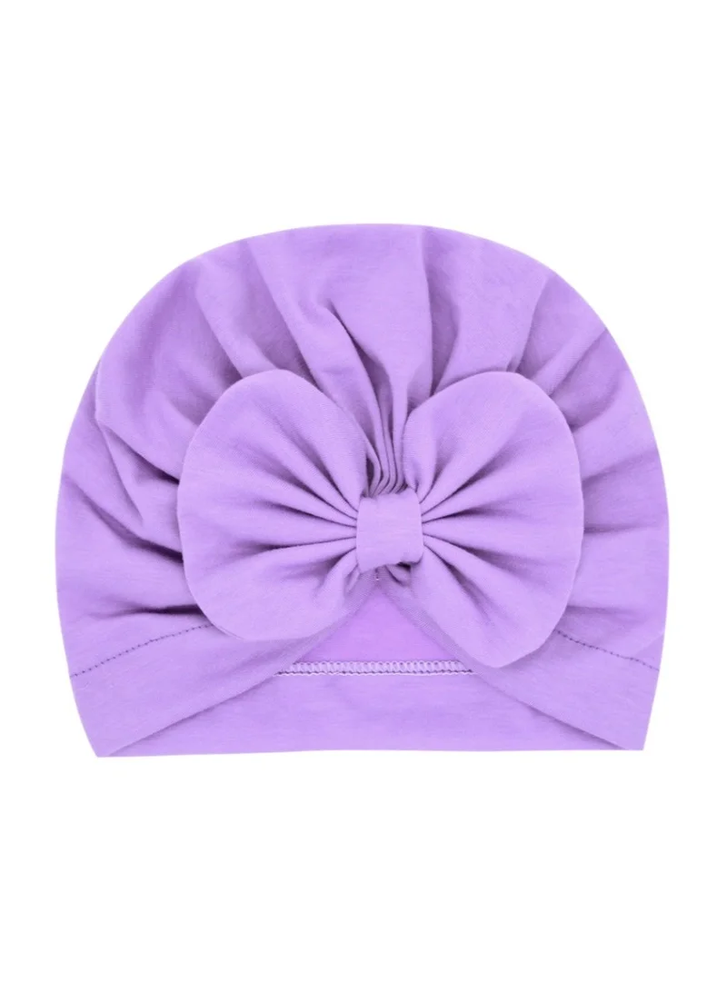 بمبىمىشى Bambimici -  Set of  2 TinyTwist Baby Turban and Mittens - Purple