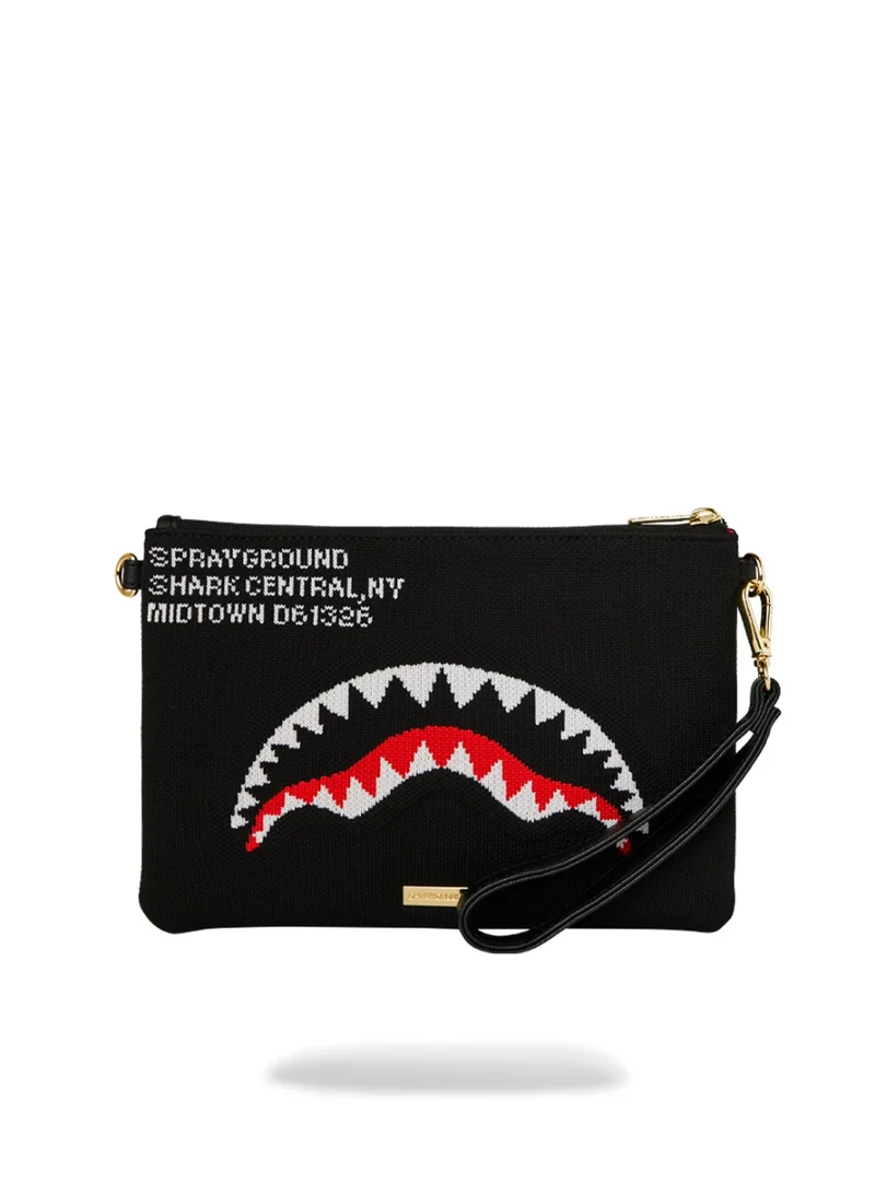 SPRAYGROUND  SG SHARK CENTRAL KNIT CROSSOVER CLUTCH  | Best Price UAE