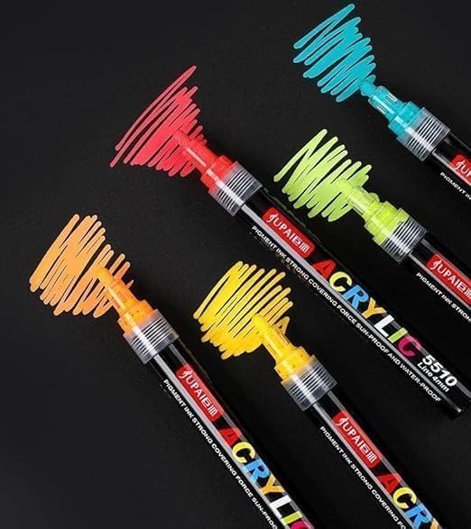 PEACORA PEACORA 60Pc Posca Acrylic marker Pens Colors Premium Waterproof Permanent Paint Art Marker Medium Pen Set for Rock Painting - Image 2