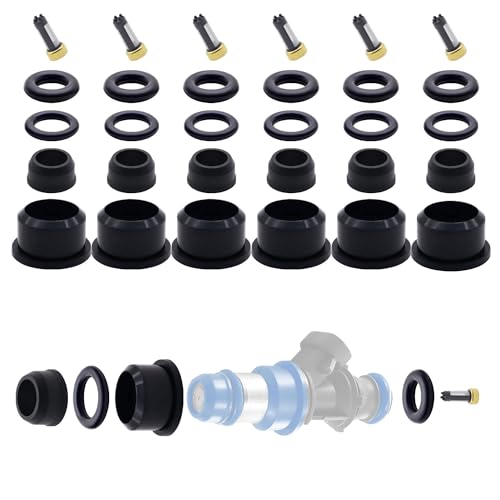 OXCANO 17113553 30pcs Fuel Injector Repair Kits O-Ring Filter Cap Rebuild Set Compatible with Chevrolet Chevy Truck Silverado,Avalanche,Trailblazer,SSR;GMC Yukon,Sierra;Cadillac,Hummer,Buick,Isuzu - Image 1