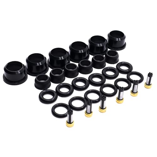 OXCANO 17113553 30pcs Fuel Injector Repair Kits O-Ring Filter Cap Rebuild Set Compatible with Chevrolet Chevy Truck Silverado,Avalanche,Trailblazer,SSR;GMC Yukon,Sierra;Cadillac,Hummer,Buick,Isuzu - Image 4