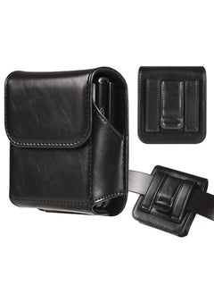Leather Pouch with Belt Clip for Phone Holster Case for Motorola Razr Plus, Moto Razr+ 2023, Galaxy Z Flip 5/4/3/2 and more
