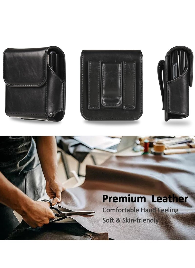 Gerenic - Leather Pouch with Belt Clip for Phone Holster Case for Motorola Razr Plus, Moto Razr+ 2023, Galaxy Z Flip 5/4/3/2 and more - Image 1