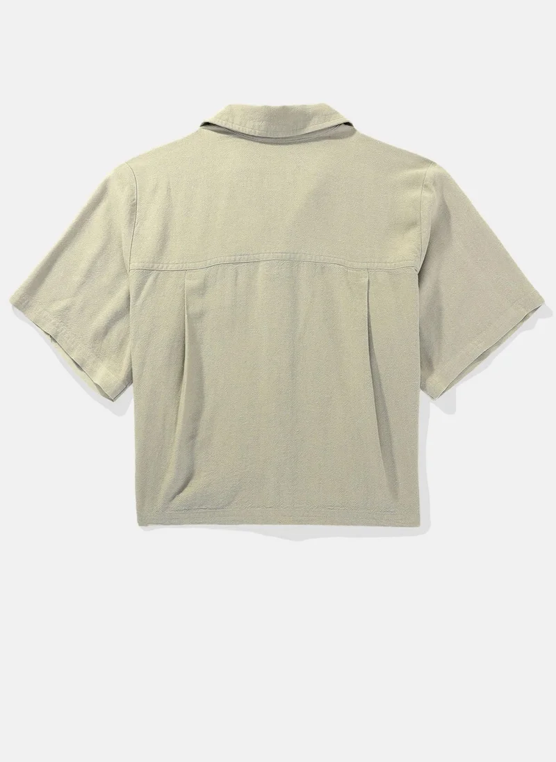 American Eagle Short-Sleeve Button-Up Shirt