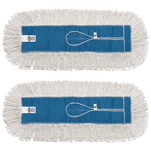 Nine Forty IndustrialGrade 24x5 Cotton Dust Mop Head Refills Perfect Replacement for Busy Home Gym Industrial and Commercial Spaces HeavyDuty Mop for Janitorial Housekeeping Needs 2 Pack - Image 1