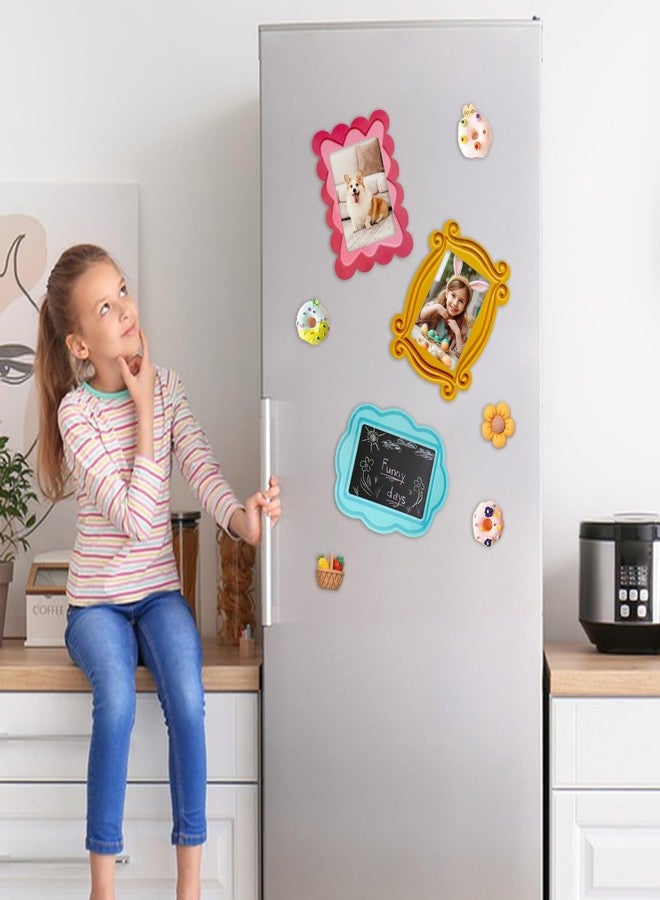 Bnesi Magnetic Picture Frame Fun and Unique Magnet Frames locker Decor Magnetic Picture Drames for Refrigerator Interesting Refrigerator Decoration Suitable for 4x6 Inch Photos (Colorful-honglanhuang) - Image 5
