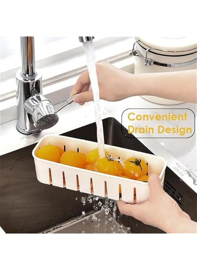 Storage Containers for Fridge, Divided Serving Tray with Lid and Handle, 4 Grids Portable Food Box Container, Fresh Produce Saver for Fruit, Vegetable, Refrigerator, Kitchen, Home, Picnic
