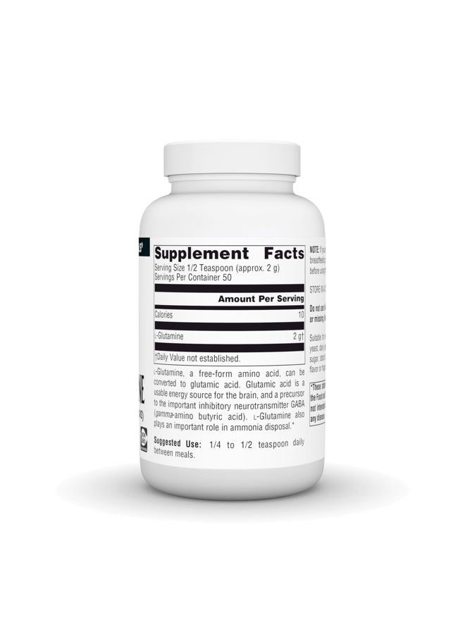 Source Naturals L-Glutamine, Free Form Amino Acid That Supports Metabolic Energy* - 100 Grams Powder - Image 2