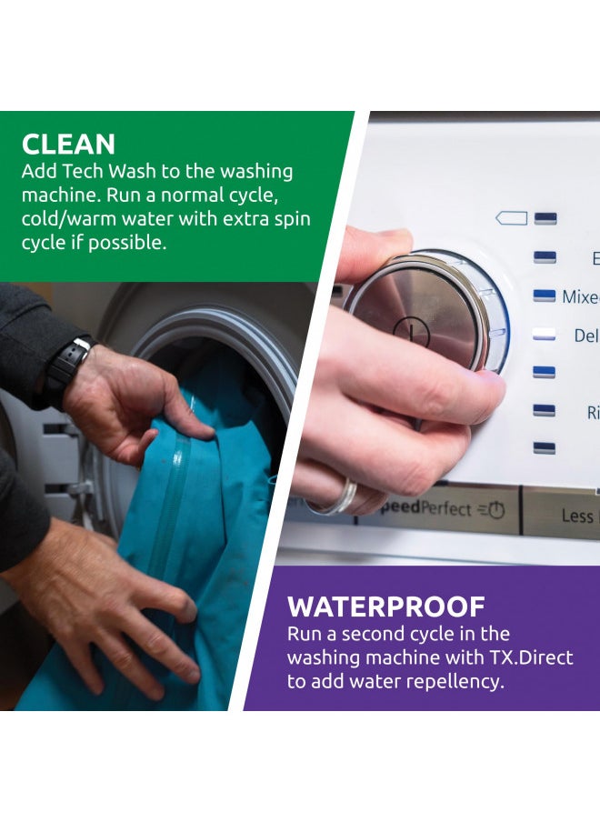 Nikwax - Nikwax TX.Direct Wash-In, 1L, High Performance Waterproofing Renewal Treatment Restores DWR Water Repellency in Jackets, Outerwear, Rain, Ski and Snow Gear - Image 1