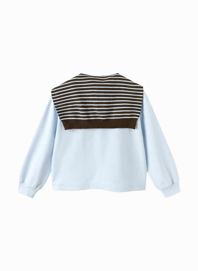 Balabala Kids Girls Lapel Sweatshirt