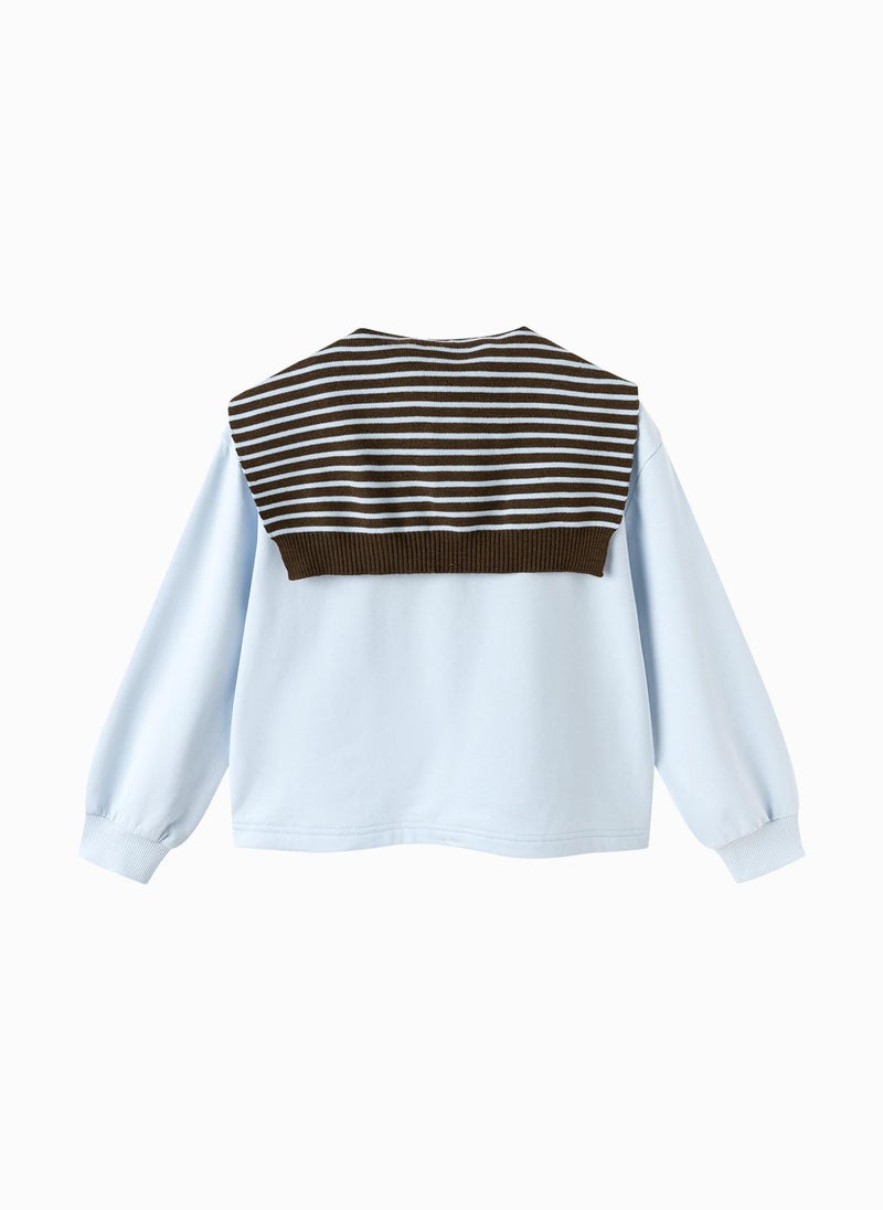 Balabala Kids Girls Lapel Sweatshirt - Image 2