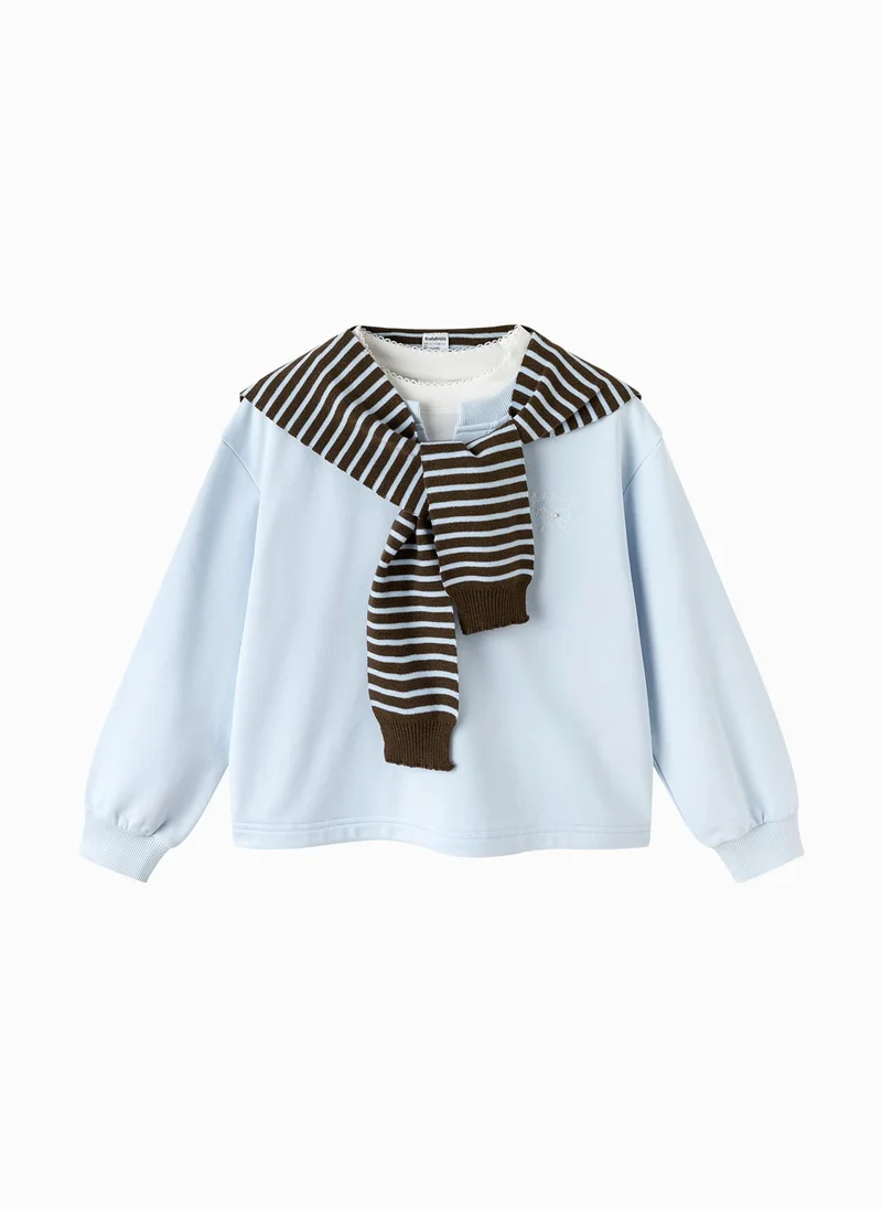 Balabala Kids Girls Lapel Sweatshirt