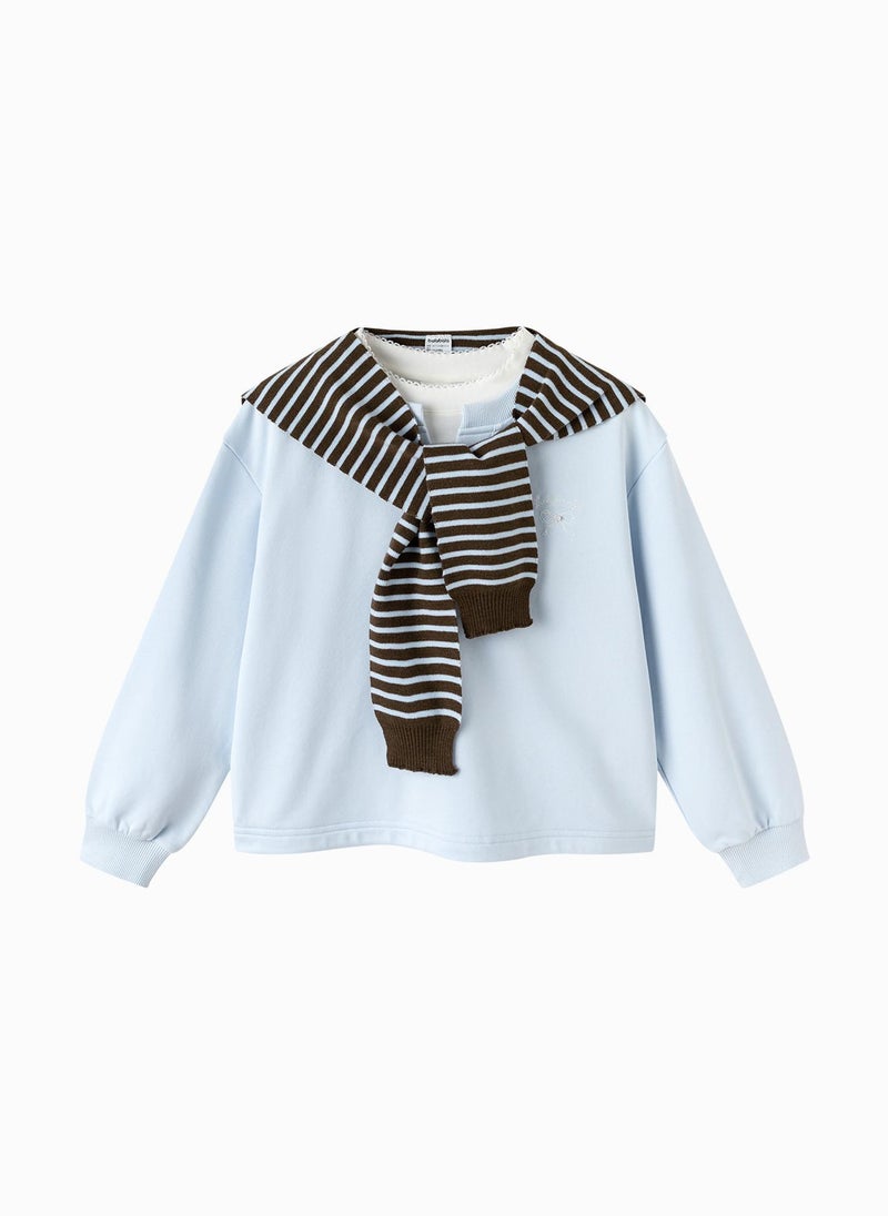 Balabala Kids Girls Lapel Sweatshirt - Image 1