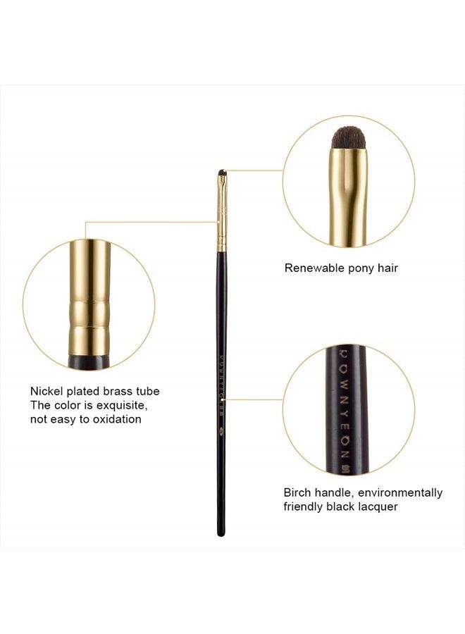 Camdeez Rownyeon Mini Smudge Brush for Eyeliner, Eyeliner Brush for Powder Gel Cream Liquid Concealer, Eye liner Blending, Small Rouned Natural Bristles Pony Hair Eye Brush - Image 3