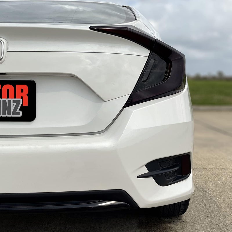 SlickMod PreCut Vinyl Smoke Tint for 2016-2021 Honda Civic Sedan Tail Light and Reflector - 20% Dark Smoke - Image 4