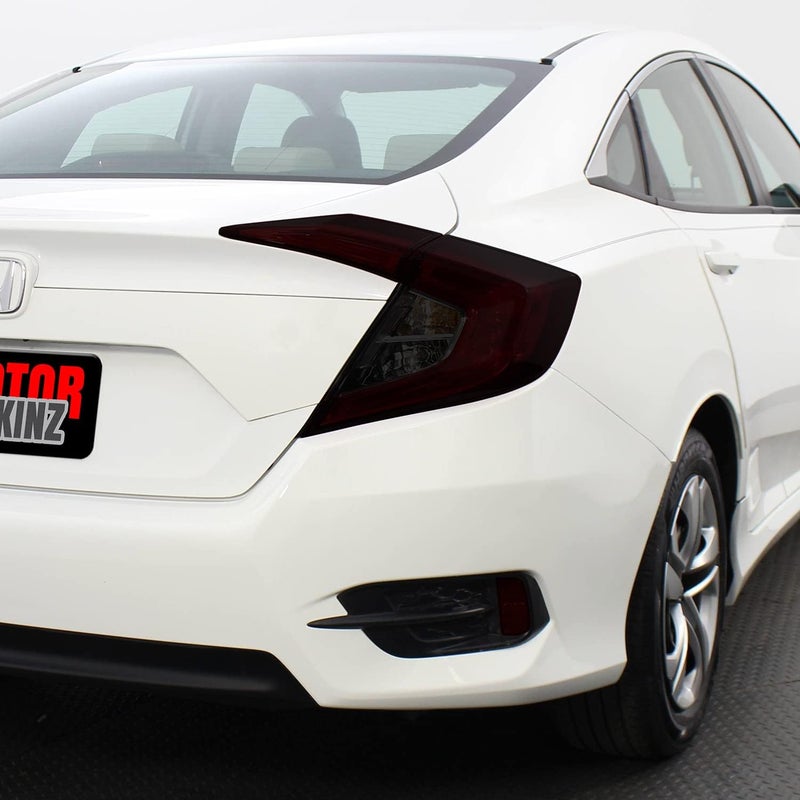 SlickMod PreCut Vinyl Smoke Tint for 2016-2021 Honda Civic Sedan Tail Light and Reflector - 20% Dark Smoke - Image 3