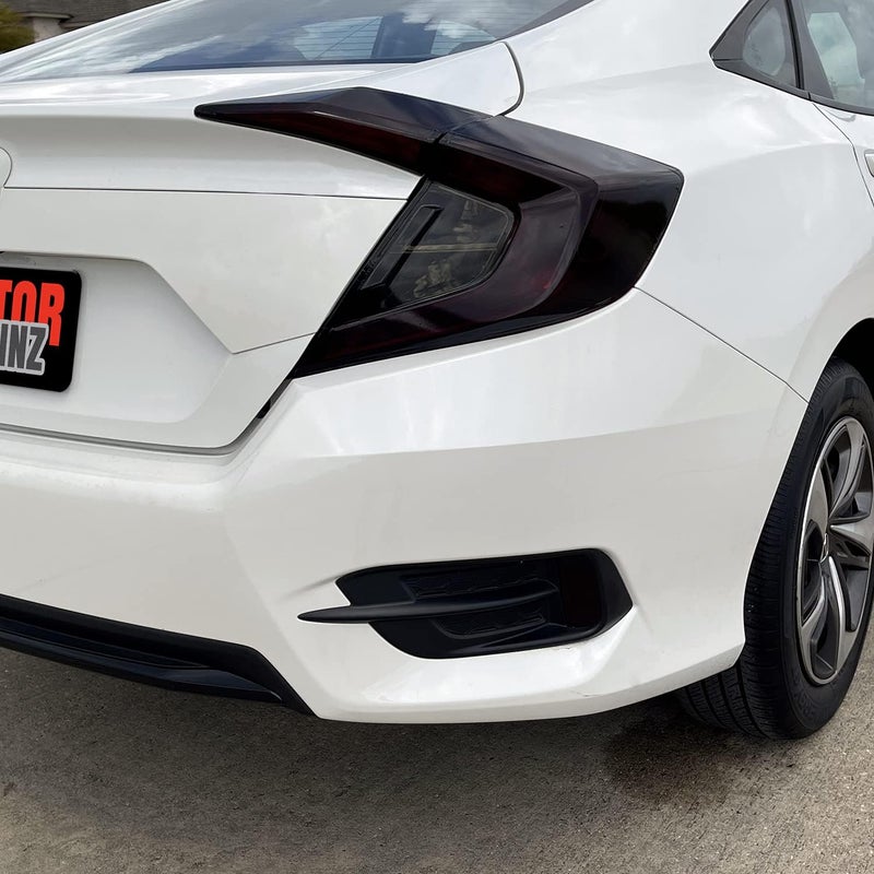 SlickMod PreCut Vinyl Smoke Tint for 2016-2021 Honda Civic Sedan Tail Light and Reflector - 20% Dark Smoke - Image 5