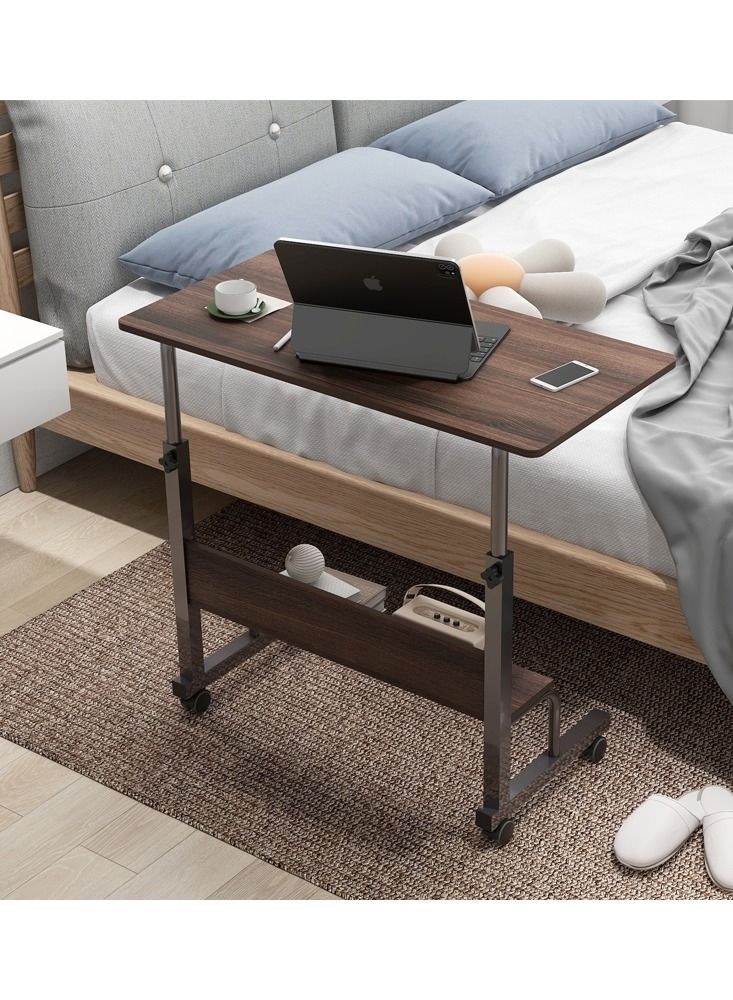 ZUIHAO Adjustable Side Table Home Office Desk Mobile Bedside Laptop Table Black - Image 1