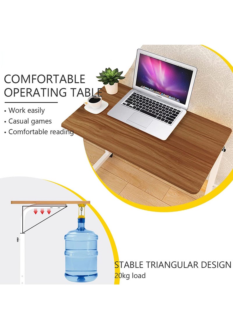 ZUIHAO Adjustable Side Table Home Office Desk Mobile Bedside Laptop Table Black - Image 3
