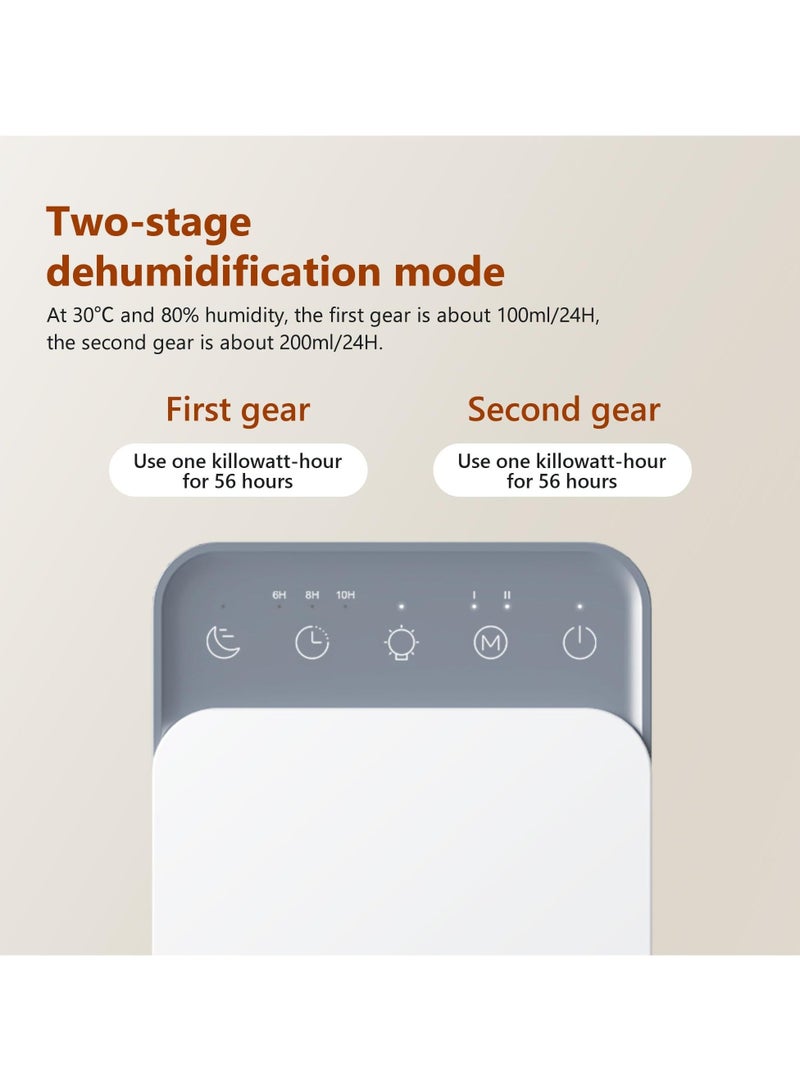 والالا مزيلات الرطوبة للمنزل، 1500 مل، هادئ للغاية، إيقاف التشغيل التلقائي، مزيل رطوبة صغير مع 7 ألوان LED، مزيلات رطوبة محمولة منخفضة الطاقة لتجفيف الملابس، مزيل رطوبة لغرفة النوم والمطبخ والحمام - Image 3