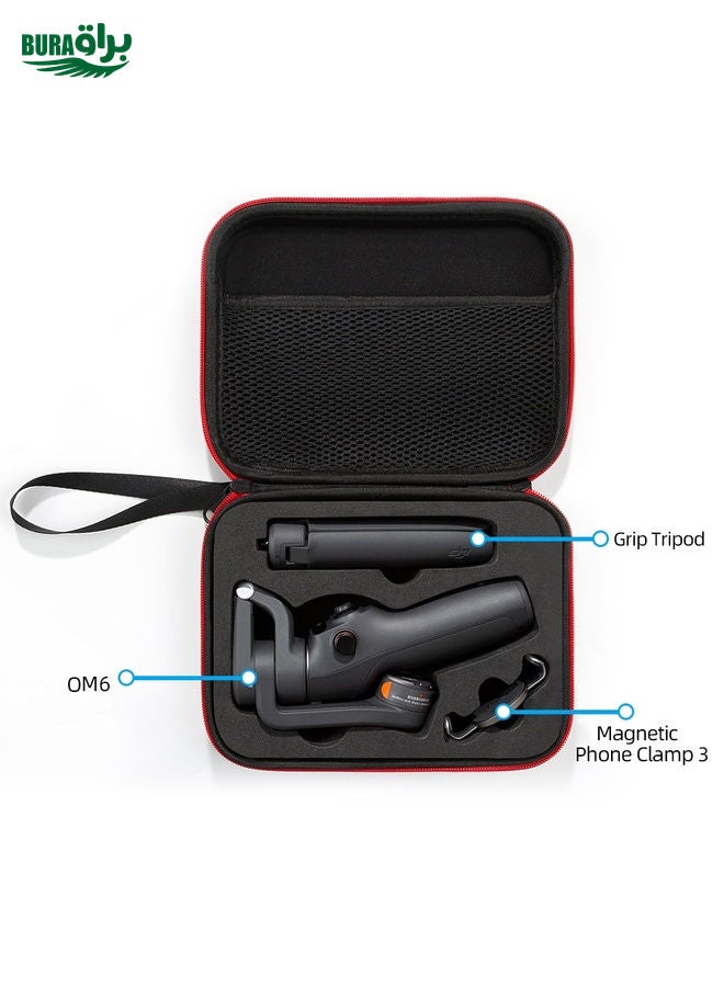 BURAQ For DJI Osmo Mobile 6 Carrying Travel Case Bag, Size: 21x  16 x 6cm (Black)  - Image 5