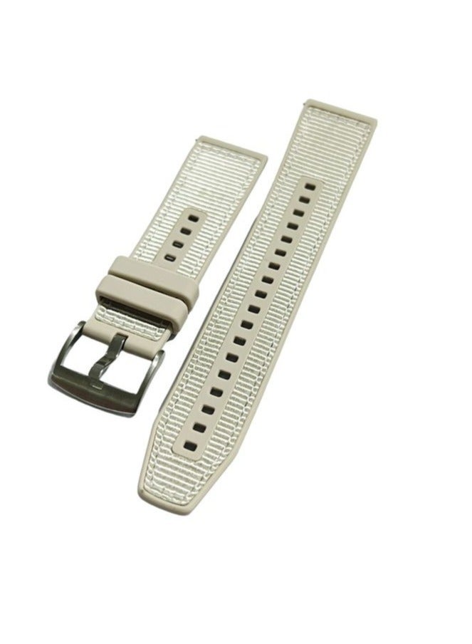 22mm For Smart Watch Amazfit Pop 3S Nylon Braided Silicone Composite Watch Strap, COLOR STARLIGHT - Image 4