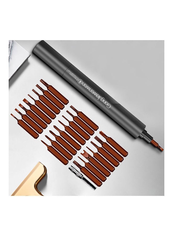 نيبمينينت 25-Piece Precision Mini Cordless Electric Screwdriver Tool Black 18.8x14.9x3.8cm - Image 2