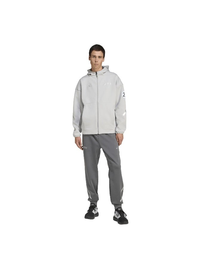 Adidas Mer Sil Fz Hd M Grey Motorsport Track Tops For Men XS  - Image 5