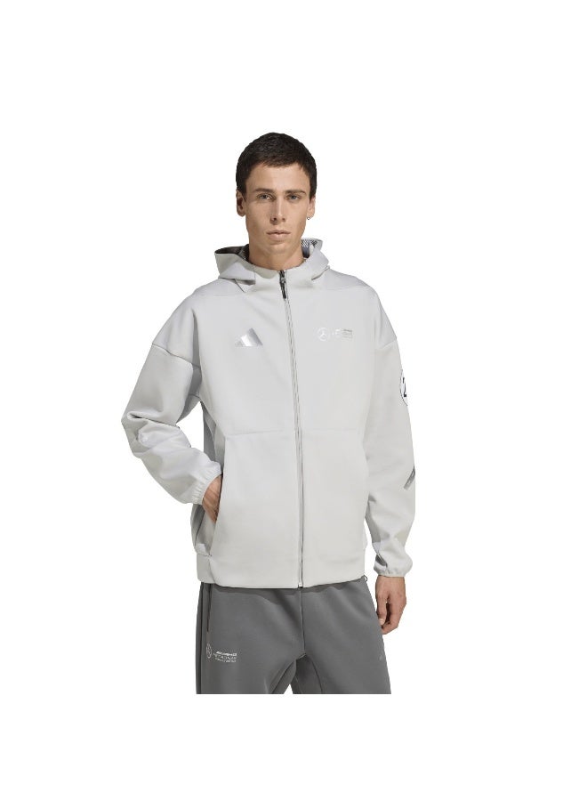 Adidas Mer Sil Fz Hd M Grey Motorsport Track Tops For Men XS  - Image 4