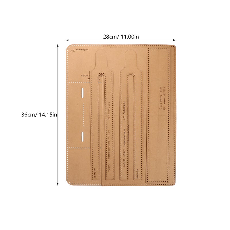 2 Sets Handbag Pattern Kraft Paper Templates for DIY Leather Crafting Bag Making Patterns for Handmade Briefcase Men for Work and Casual Use - Image 3