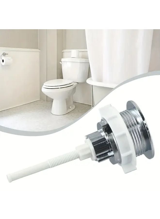 Single Flush Toilet Push Button Water Tank Cover Accessory 1pc Home Improvement - Image 2