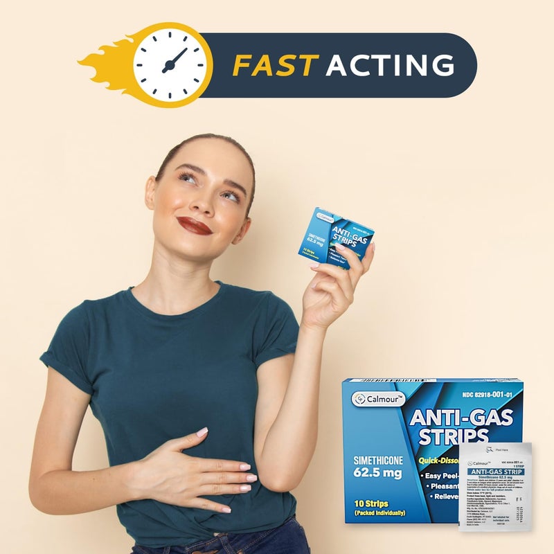 CALMOUR Rest  Digest Bundle  Anti Gas Relief Strips  Melatonin Sleep Strips  Fast Bloating Relief  Natural Sleep Support  Mint  Berry Flavors  QuickDissolving for OnTheGo Wellness - Image 5